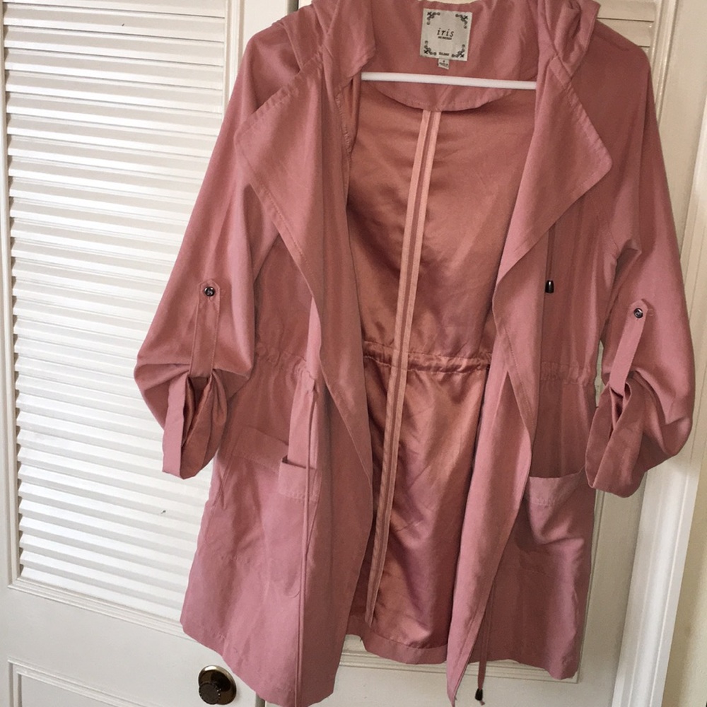 Pink trench coat
